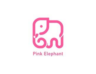 Projekt graficzny logo dla firmy online Pink Elephant